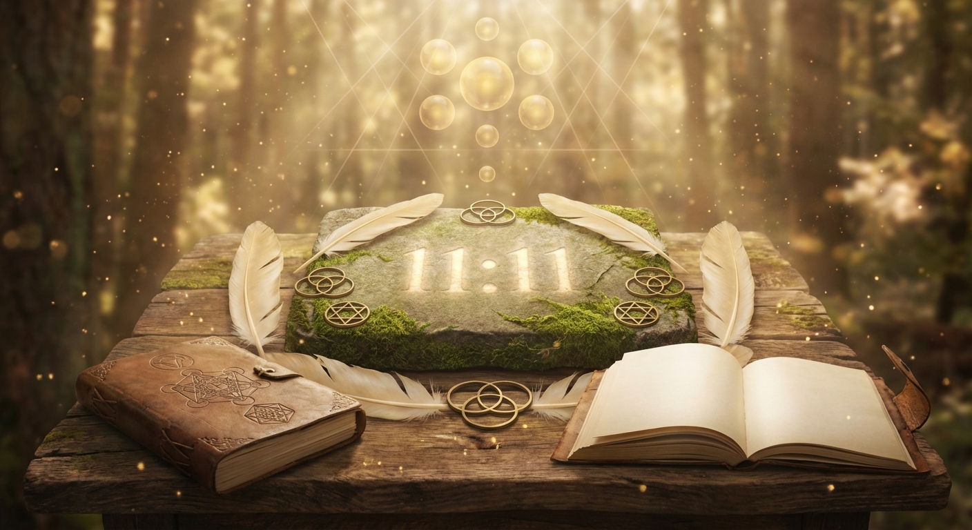 Image spirituelle pour 11h11 : Déchiffrer le Message Universel Caché Derrière cette Heure Miroir
