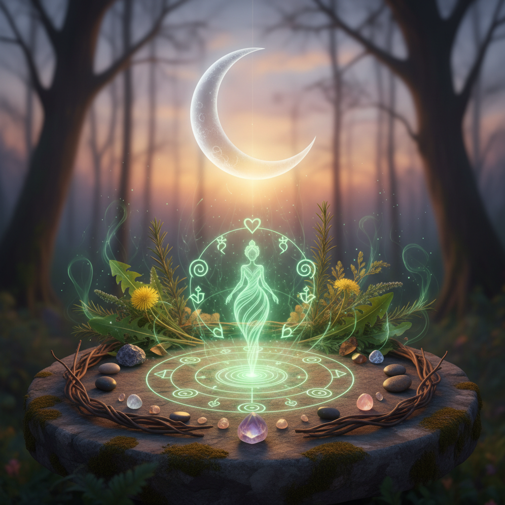 Image spirituelle pour Rituel de la lune décroissante pour affiner sa silhouette