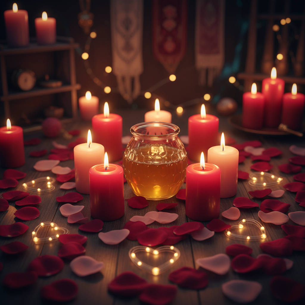 Image spirituelle pour Dissiper les malentendus avec le rituel du pot de miel