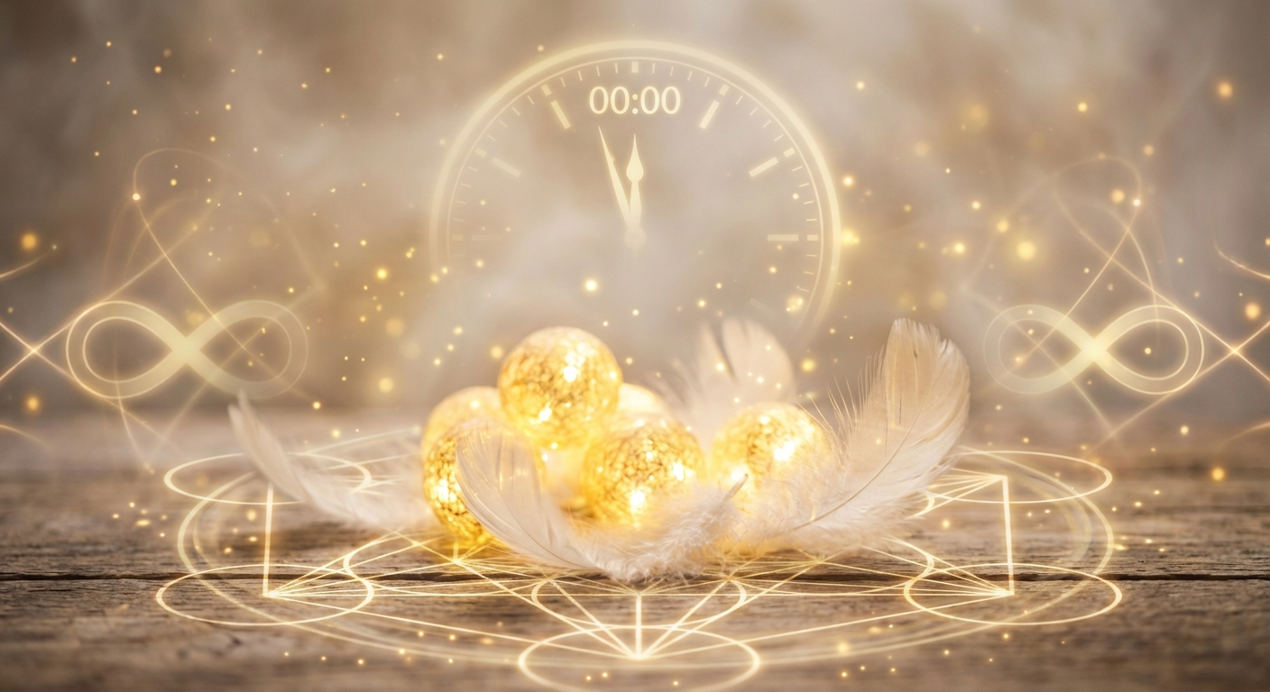 Image spirituelle pour 00h00 : Comprendre le Message Angélique Caché Derrière l'Heure Miroir