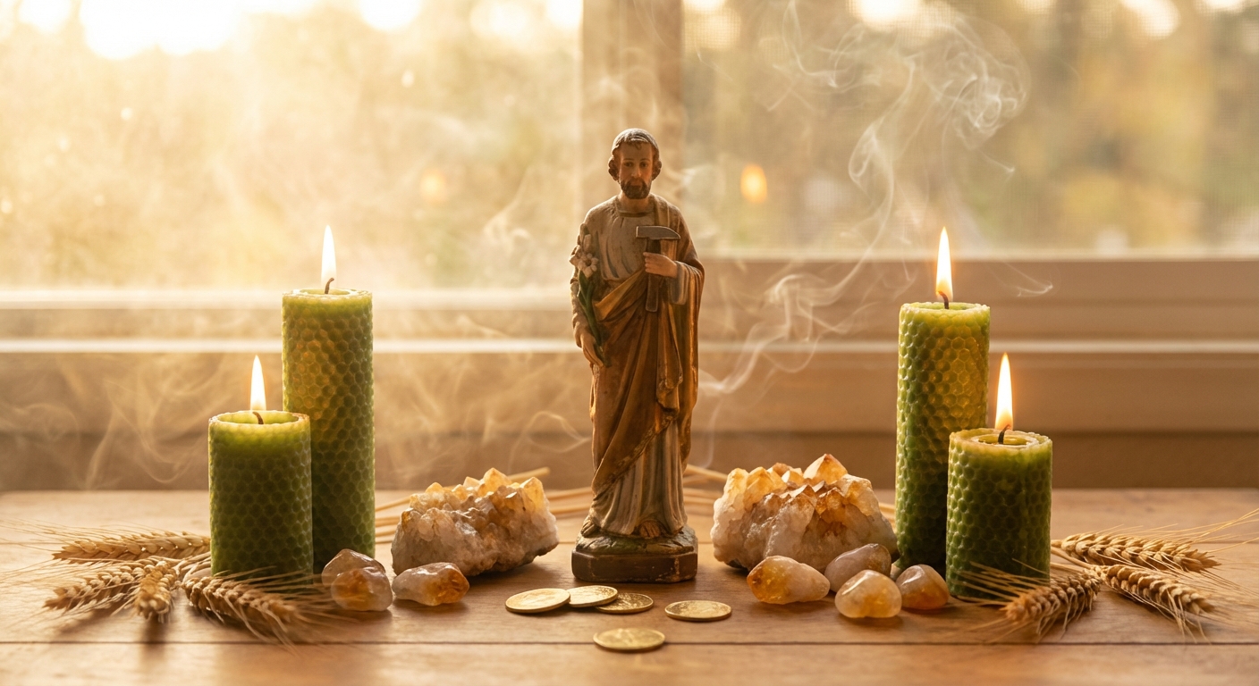 Image spirituelle pour Prière à Saint Joseph pour le Travail: Rituels d'Abondance