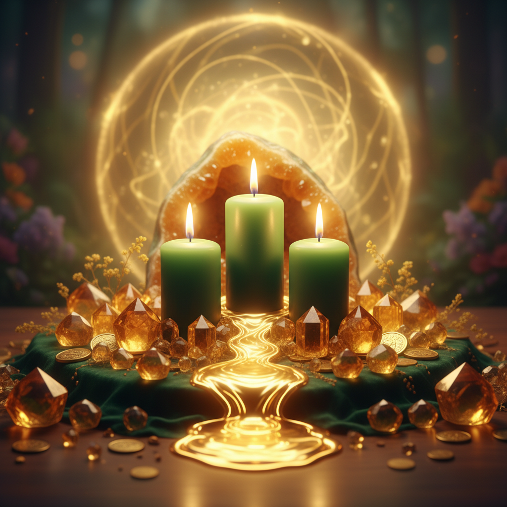 Image spirituelle pour Attirer la prospérité avec le rituel du flux d'or