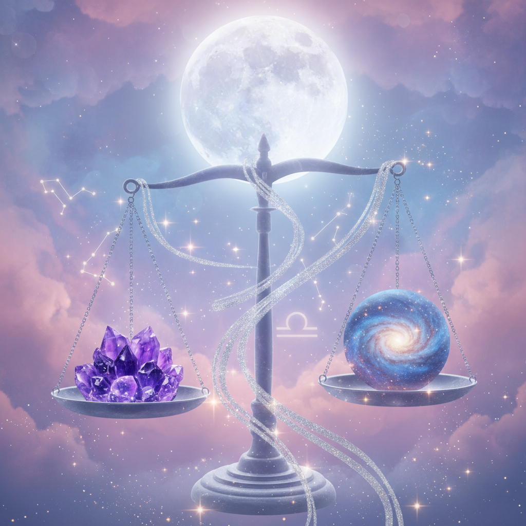Image spirituelle pour Équilibre et harmonie du signe balance sous l'influence lunaire