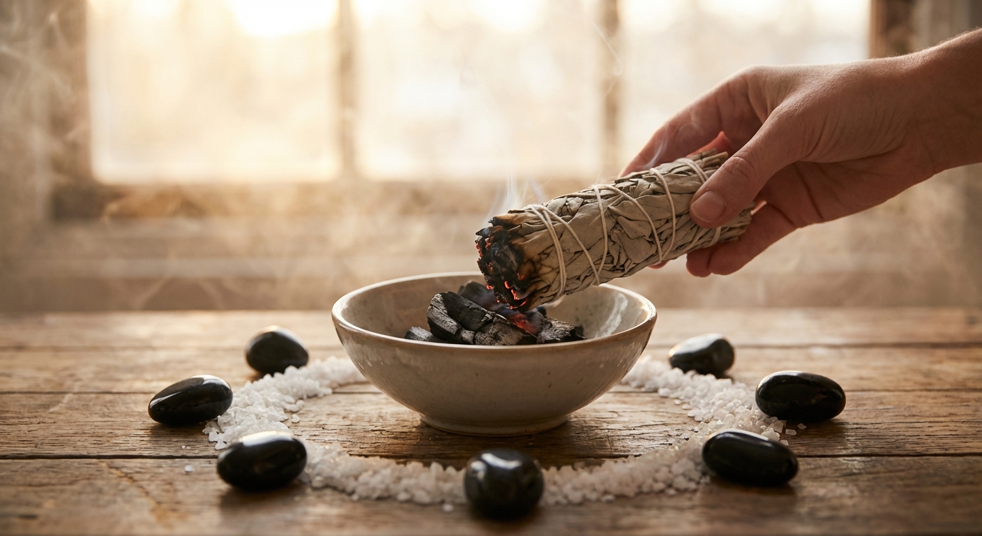 Image spirituelle pour L'Art Sacré du Charbon pour Purifier et Protéger votre Foyer