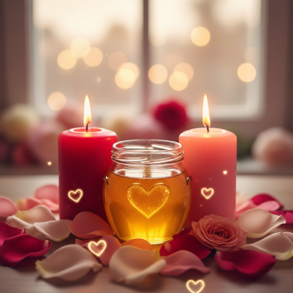 Image spirituelle pour Attirer l'amour avec le rituel du pot de miel