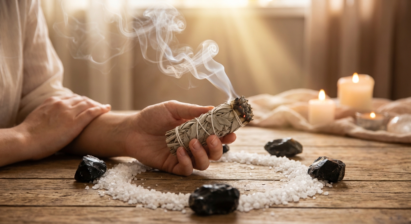 Image spirituelle pour Rituel d'encens pour se libérer du mauvais œil et des énergies négatives