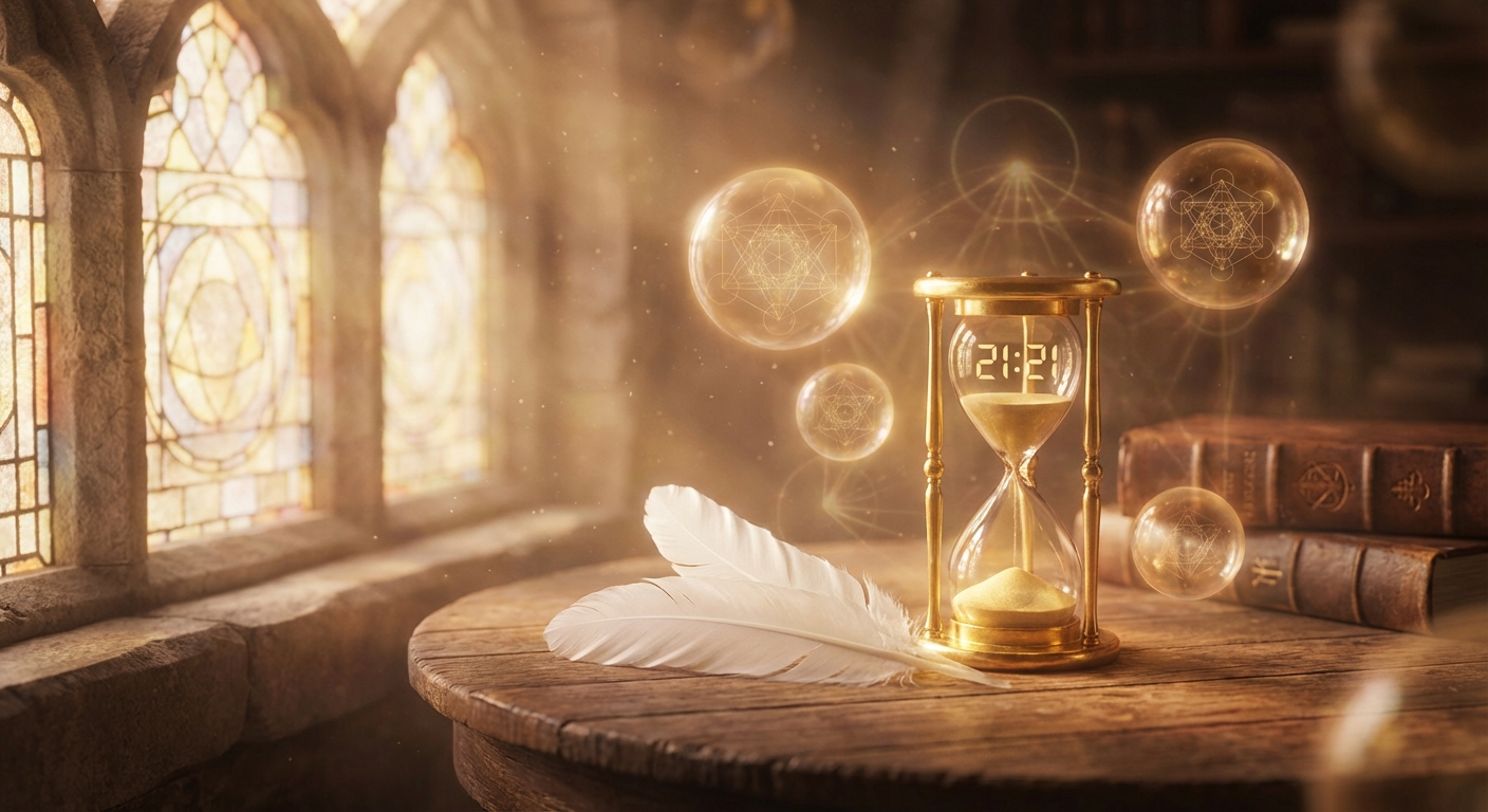 Image spirituelle pour 21h21 : Décodez le Message Caché Derrière Cette Heure Miroir