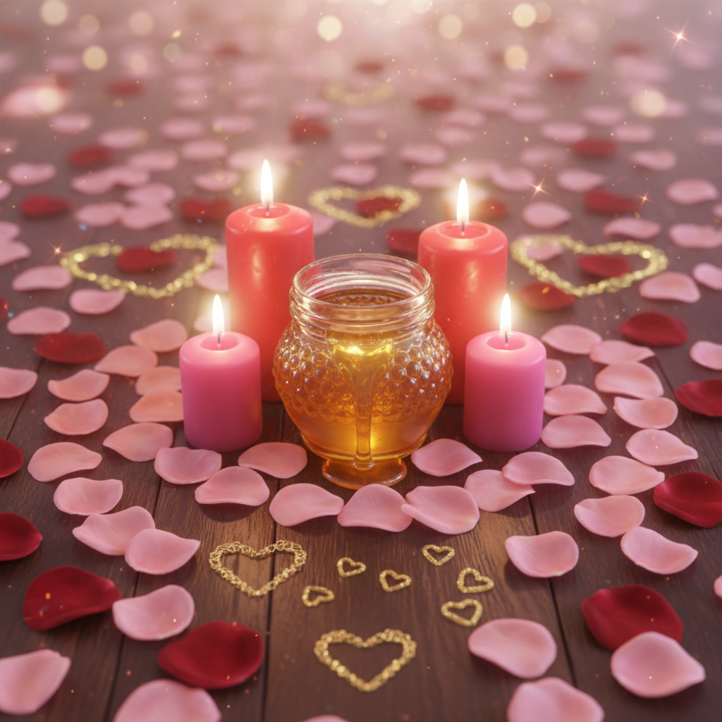 Image spirituelle pour Comment attirer l'amour avec le rituel du pot de miel