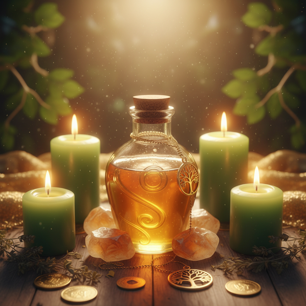 Image spirituelle pour Attirer l'abondance avec le rituel de la bouteille de miel