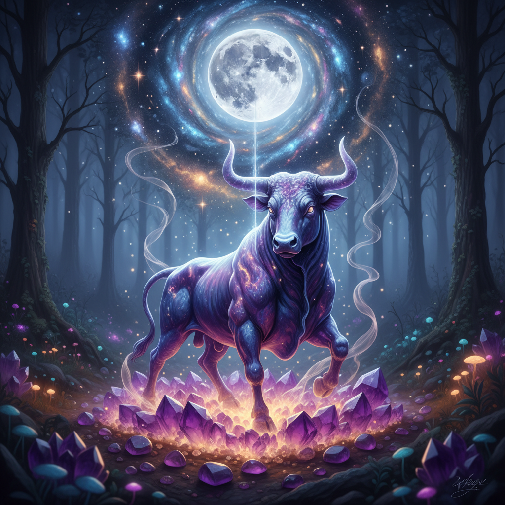 Image spirituelle pour S'ancrer avec les énergies sacrées du taureau