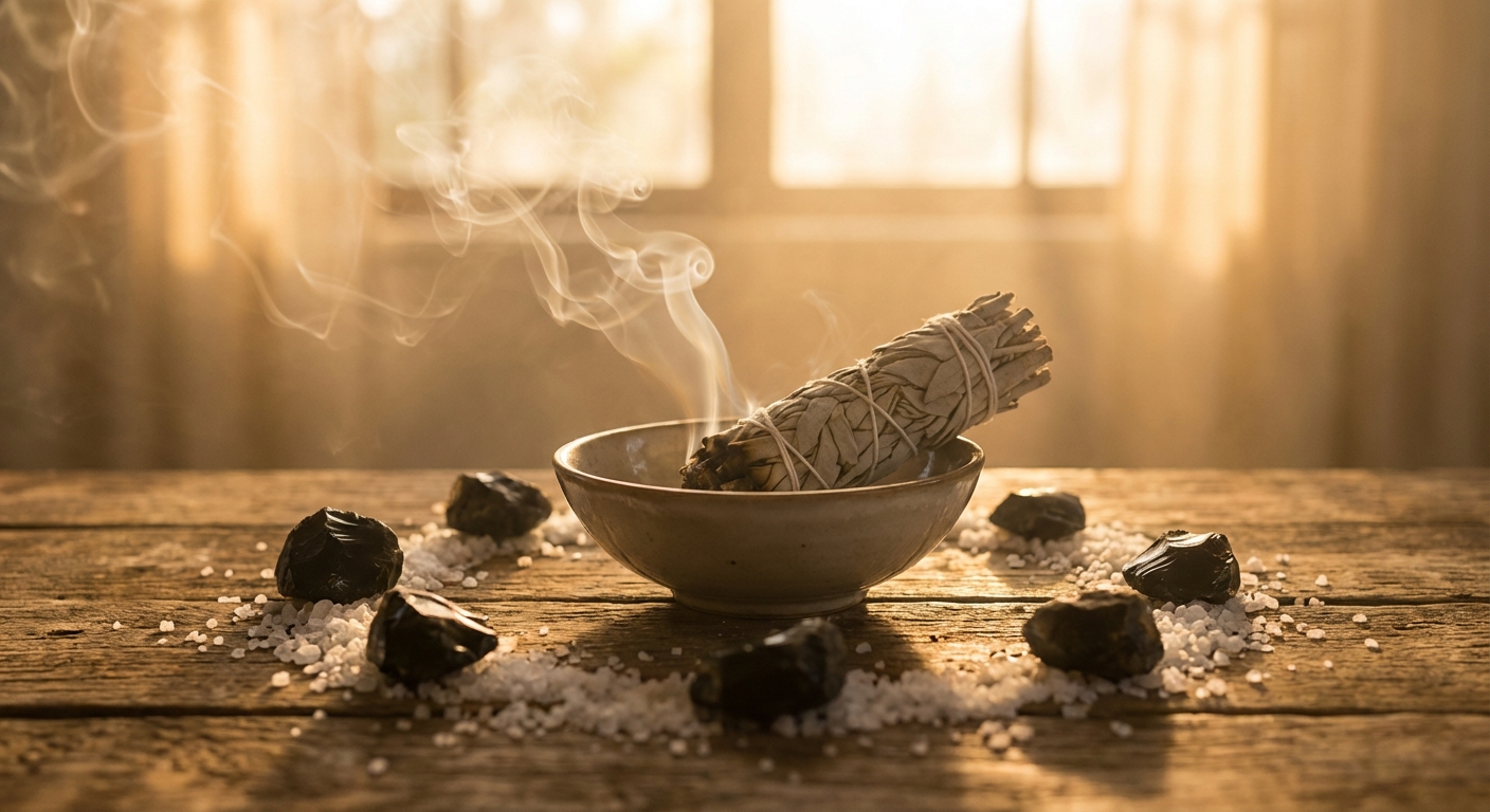 Image spirituelle pour Le pouvoir sacré de l'encens naturel pour purifier votre demeure
