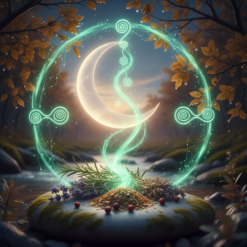 Image spirituelle pour Affiner ses hanches par le rituel de la lune décroissante