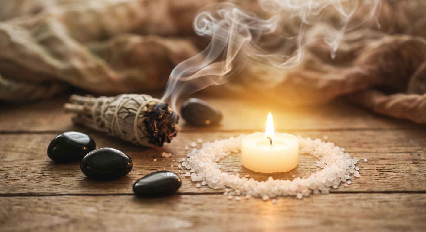 Image spirituelle pour Protéger son Énergie : Rituel de la Bougie contre le Mauvais Œil