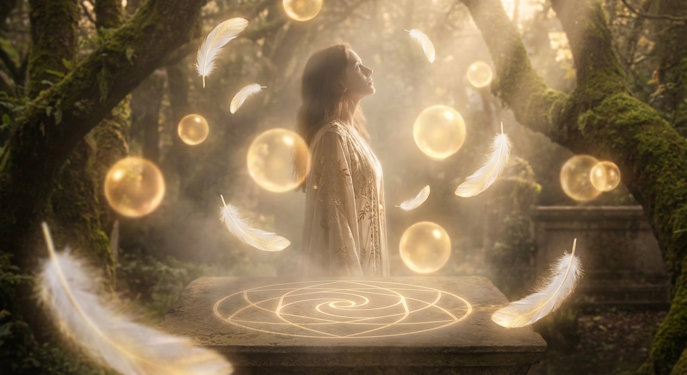 Image spirituelle pour Oeil gauche qui tremble : Signification spirituelle et rituels de protection