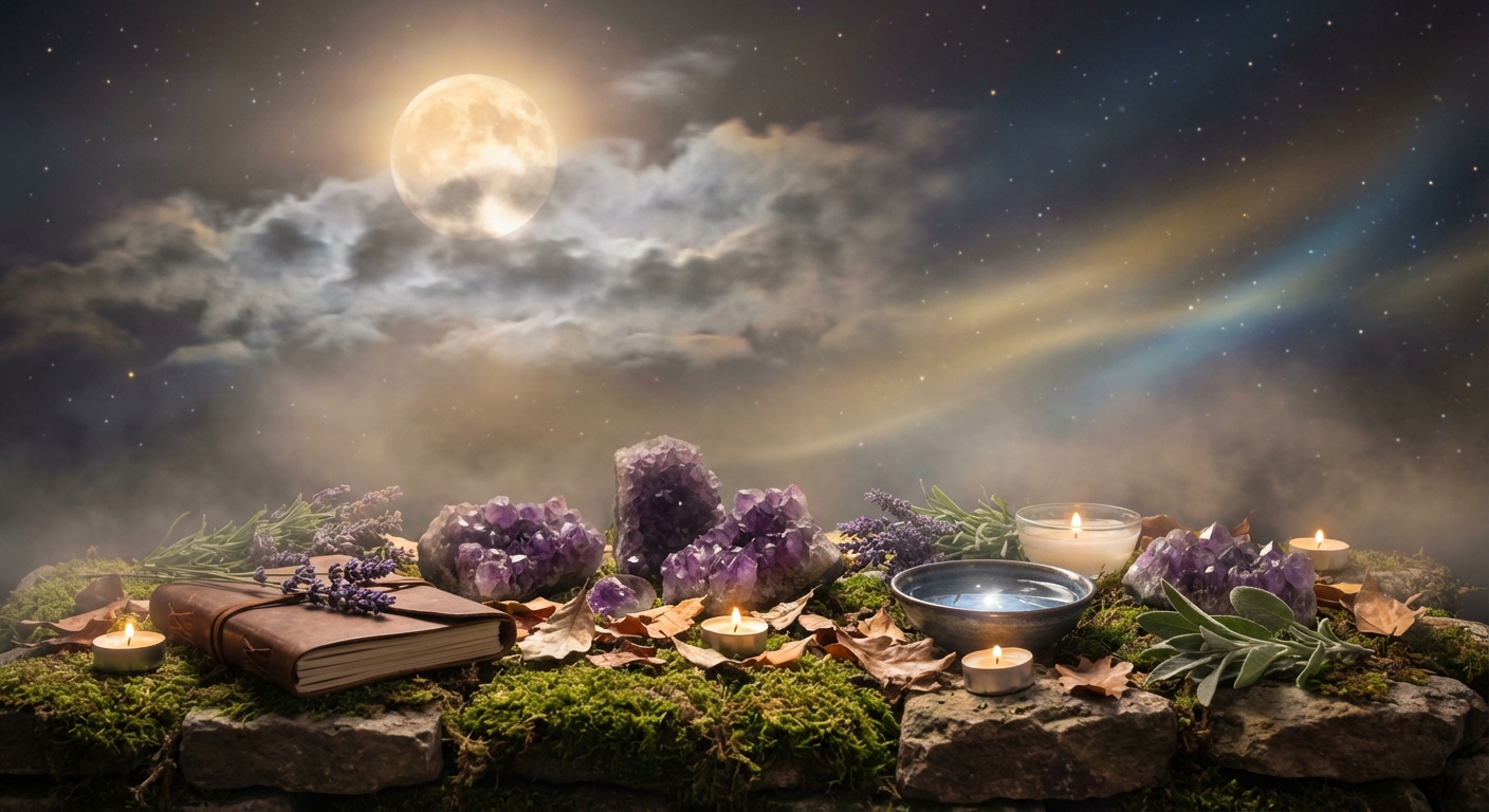 Image spirituelle pour Nouveaux Départs : Rituel de Manifestation à la Nouvelle Lune