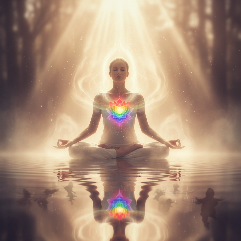 Image spirituelle pour Effacer les ombres du passé par le rituel de l'eau