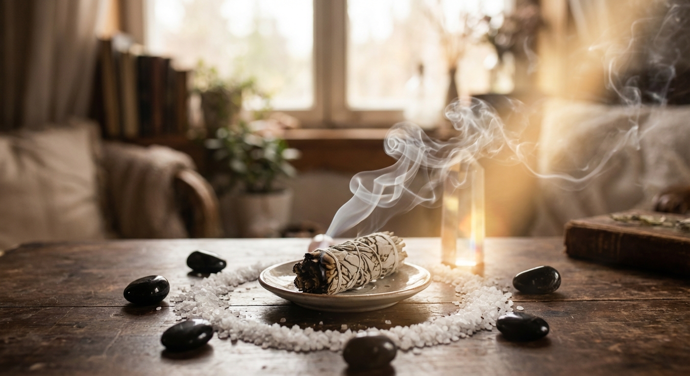 Image spirituelle pour Se Libérer du Mauvais Œil : Rituels de Purification et de Protection