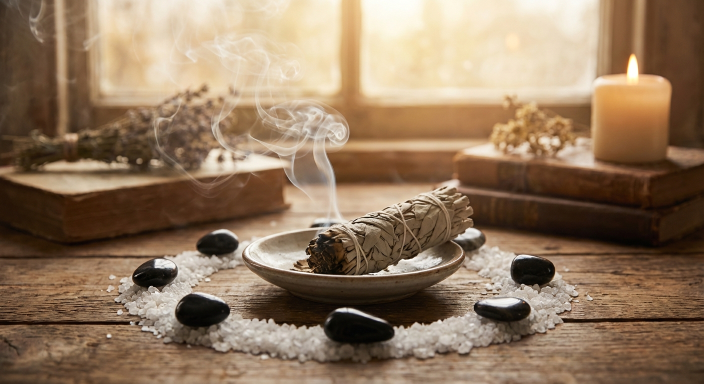 Image spirituelle pour Se Libérer du Mauvais Œil : Rituels de Purification et de Protection