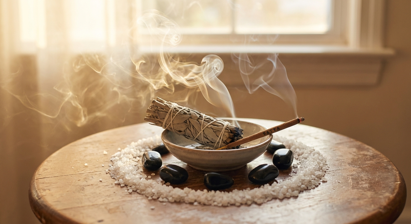 Image spirituelle pour Purifier son foyer avec l'encens Satya : secrets de protection