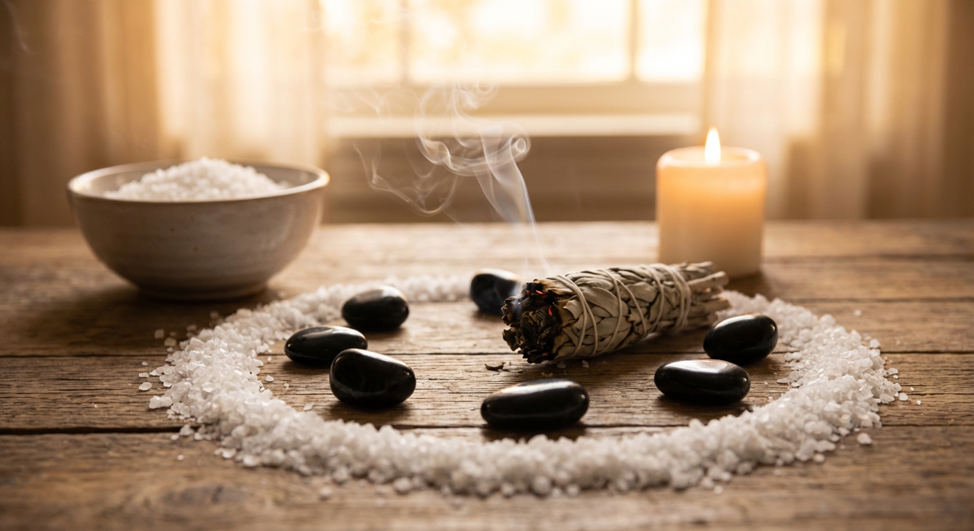 Image spirituelle pour Éliminer le Mauvais Œil avec le Sel : Rituels de Purification Efficaces